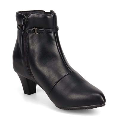 【撥水加工】テーン tehen  取り外し可能なベルト付きで2wayのデザインが楽しめる 金具付きショートブーツ　TN5012 BLACK 23.0