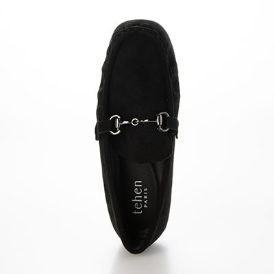 テーン tehen  足取り弾む ビット付きドライビングシューズ　TN5700 BLACK-SILKY 23.0