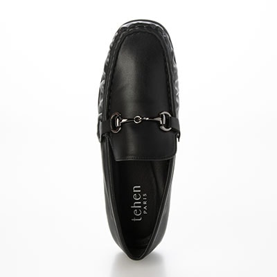 テーン tehen  足取り弾む ビット付きドライビングシューズ　TN5700 BLACK 23.0