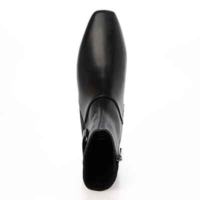 【撥水仕様】テーン tehen ラインが綺麗なベルト飾り付きショートブーツ TN5703 BLACK/C 23.0