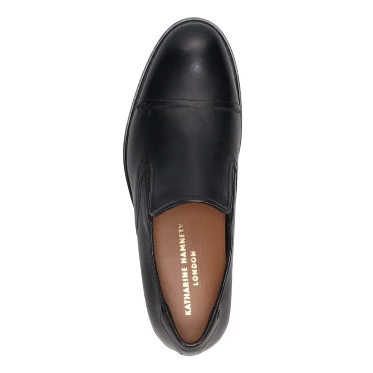 キャサリンハムネットロンドン KATHARINE HAMNETT LONDON ストレートチップサイドエラスティックスリッポンシューズ　34022 BLACK 25.0