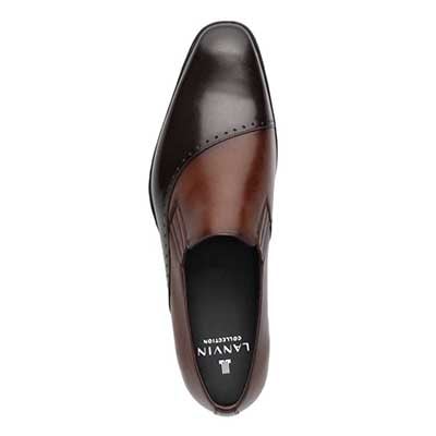 LANVIN COLLECTION　スリッポンドレスシューズ　83525 D-BROWN 25.0