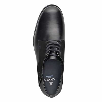 LANVIN en Bleu　異素材コンビネーション・レースアップシューズ　86331 BLACK/BLACK 25.0