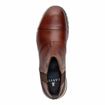 LANVIN en Bleu　スポーツMIX サイドゴアブーツ　86489 BROWN 25.0