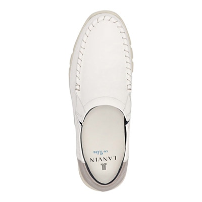LANVIN en Bleu　スリッポンカジュアルシューズ  86495 WHITE 25.0