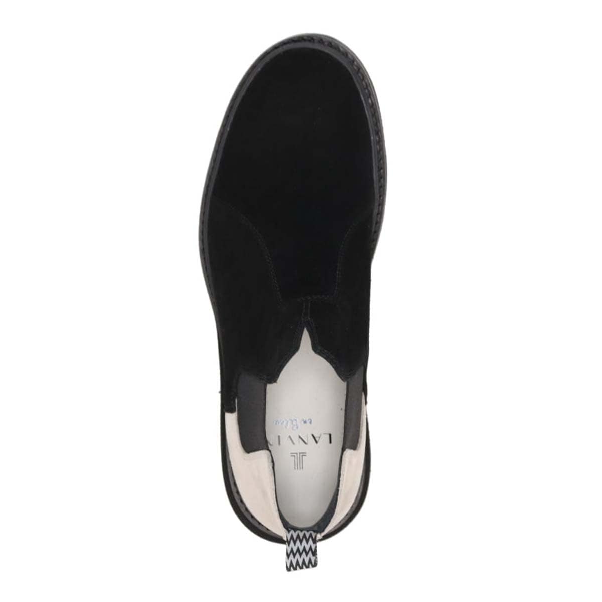 ランバンオンブルー LANVIN en Bleu  カラーコンビネーションサイドゴアブーツ　86556 BLACK 25.0