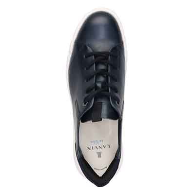 ランバンオンブルー LANVIN en Bleu 「Recovery Shiatsu Insole」搭載で指圧効果により血行を115％促進。 クイックフィットカジュアルレザースニーカー　86579R NAVY 25.0