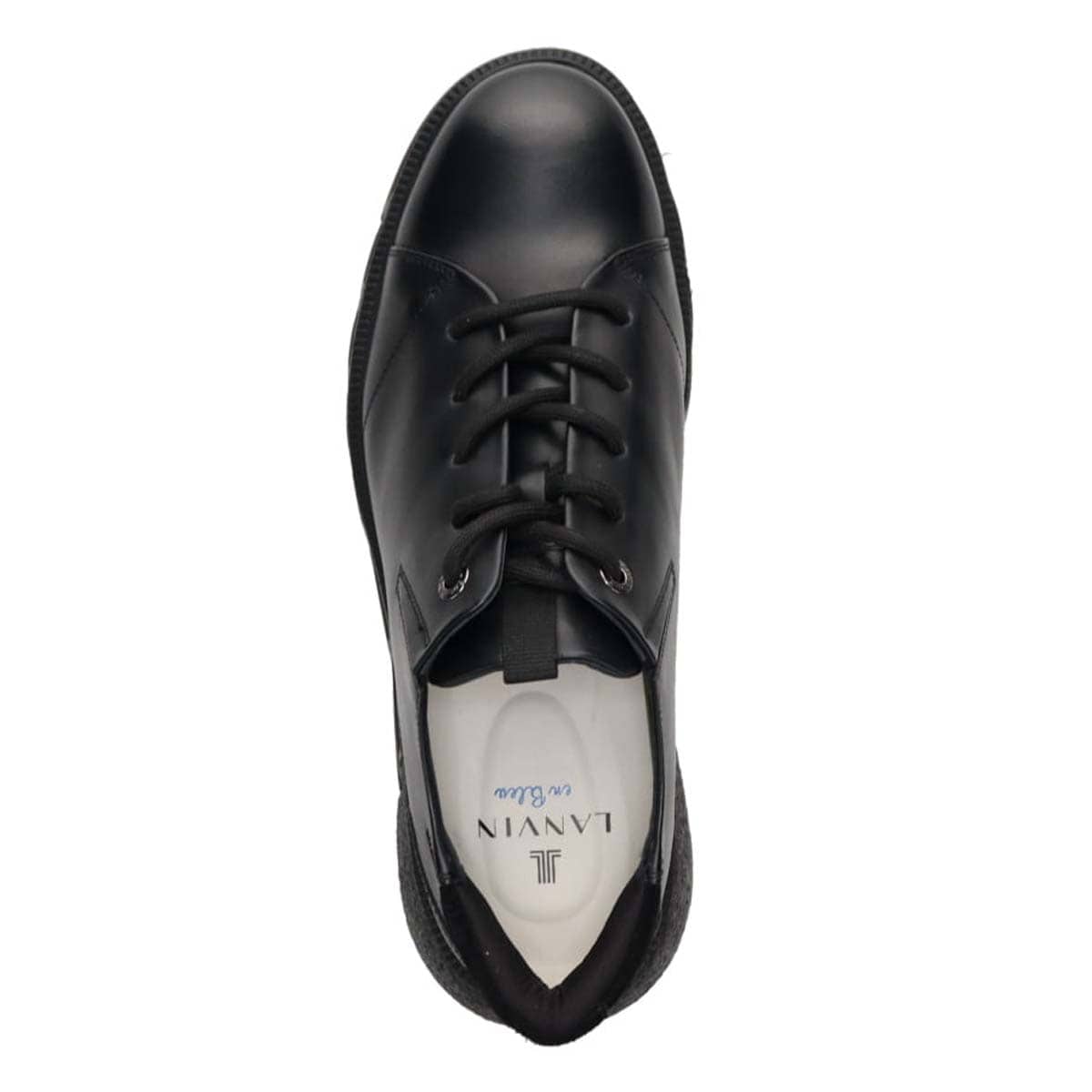 ランバンオンブルー LANVIN en Bleu  カジュアルレザースニーカー　86579 BLACK 25.0