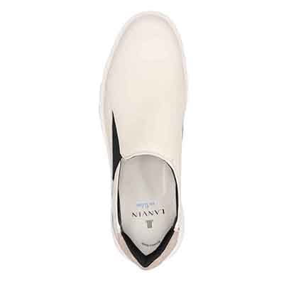 ランバンオンブルー LANVIN en Bleu 「Recovery Shiatsu Insole」搭載で指圧効果により血行を115％促進。 クイックフィットスリッポンカジュアルシューズ　86580R WHITE 25.0