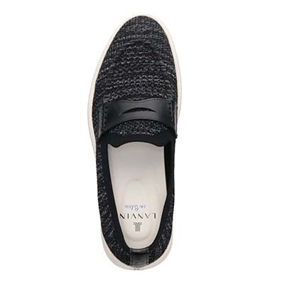 ランバンオンブルー LANVIN en Bleu  スリッポンカジュアルシューズ　86582 BLACK 25.0