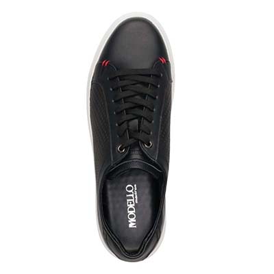 モデロ MODELLO レースアップカジュアルレザースニーカー　DM2751 BLACK-MS 25.0