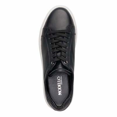モデロ MODELLO レースアップカジュアルレザースニーカー　DM2751 BLACK 25.0