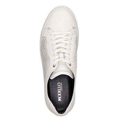 モデロ MODELLO レースアップカジュアルレザースニーカー　DM2751 WHITE-MS 25.0