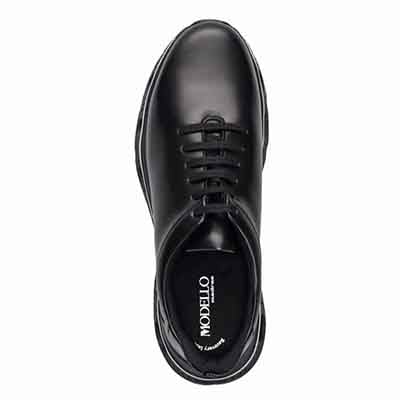 モデロ MODELLO 「Recovery Shiatsu Insole」搭載で指圧効果により血行をよくする。 レザースニーカー　DM3342R BLACK 25.0