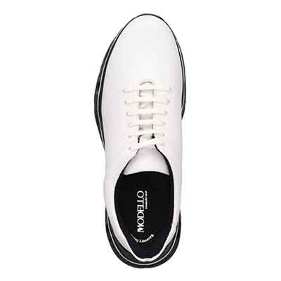 モデロ MODELLO 「Recovery Shiatsu Insole」搭載で指圧効果により血行をよくする。 レザースニーカー　DM3342R WHITE 25.0