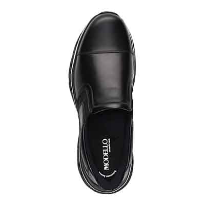 モデロ MODELLO 「Recovery Shiatsu Insole」搭載で指圧効果により血行をよくする。レザースリッポンスニーカー　DM3343R BLACK 25.0