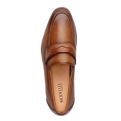 世界初のカバロス加工シリーズ　モデロ MODELLO スリッポンシューズ　DM3344 BROWN 25.0