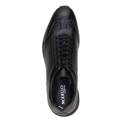 モデロ MODELLO 「Recovery Shiatsu Insole」搭載で指圧効果により血行を115％促進。 レースアップドレスカジュアルレザースニーカー　DM3405R BLACK 25.0
