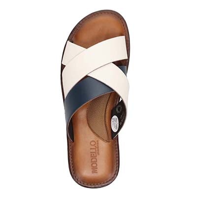 モデロ MODELLO レザーサンダル　DM5316 WHITE/NAVY M(25.0～25.5cm)