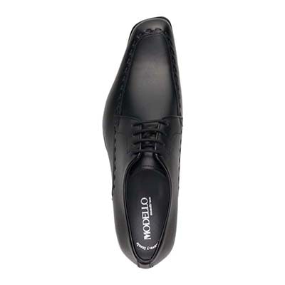 モデロ MODELLO 「リカバリーインソール」搭載で指圧効果により血行を115％促進。ユーチップレースアップドレスシューズ　DM5524XR BLACK 25.0