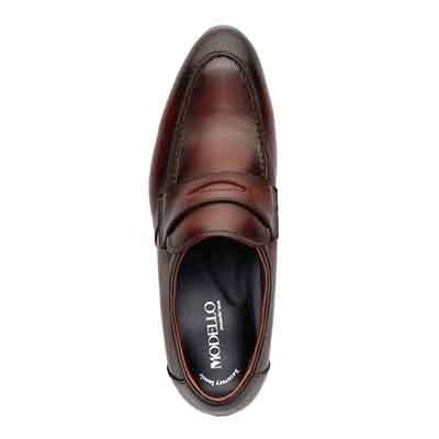 【GORE-TEX】モデロMODELLO「RecoveryShiatsu Insole」搭載で指圧効果により血行をよくする。スリッポンビジネスシューズ　DM5532GR BROWN 25.0