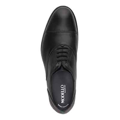 モデロ MODELLO 「Recovery Shiatsu Insole」搭載で指圧効果により血行をよくする。 軽快レースアップストレートチップ ビジネスシューズ　DM5533XR BLACK 25.0