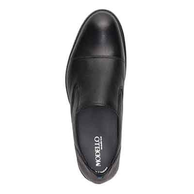 モデロ MODELLO 「Recovery Shiatsu Insole」搭載で指圧効果により血行をよくする。サイドゴア カジュアルスリッポンビジネスシューズ　DM5534XR BLACK 25.0