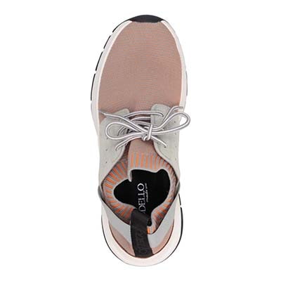 モデロ MODELLO 「リカバリーインソール」搭載で指圧効果により血行を115％促進。 レースアップカジュアルスニーカー　DM6522R L-GRAY/ORANGE M(25.0～25.5cm)