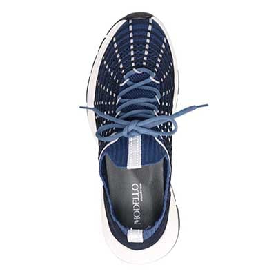 モデロ MODELLO 「リカバリーインソール」搭載で指圧効果により血行を115％促進。Recoveryメッシュニットスニーカー　DM6528R NAVY M