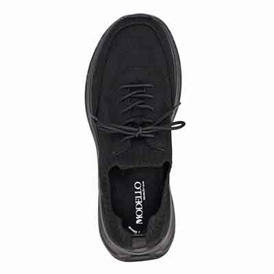 モデロ MODELLO 「Recovery Shiatsu Insole」搭載で指圧効果により血行をよくする。厚底ニット レースアップスニーカー　DM6530R BLACK 25.0