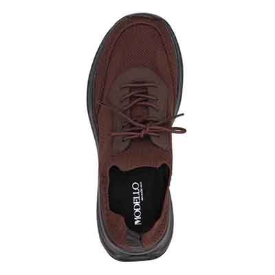 モデロ MODELLO 「Recovery Shiatsu Insole」搭載で指圧効果により血行をよくする。厚底ニット レースアップスニーカー　DM6530R D-BROWN 25.0
