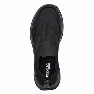 モデロ MODELLO 「Recovery Shiatsu Insole」搭載で指圧効果により血行をよくする。厚底ニット スリッポンスニーカー　DM6531R BLACK 25.0
