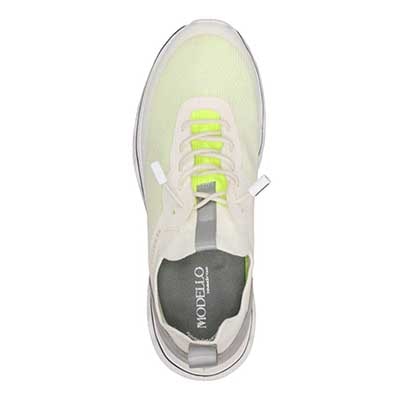 モデロ MODELLO 「リカバリーインソール」搭載で指圧効果により血行を115％促進。Recoveryニットスニーカー　DM6533R WHITE/YELLOW M