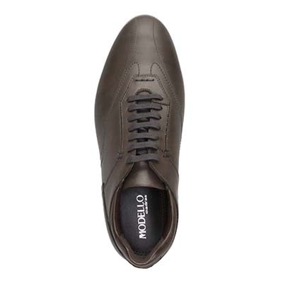 【抗菌消臭機能】モデロ MODELLO  さまざまなシーンに合わせやすい ドレスレザースニーカー DM6922 GRAY 25.0