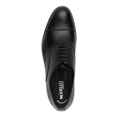 モデロ MODELLO 「Recovery Shiatsu Insole」搭載で指圧効果により血行をよくする。 ソフトな履き心地の『ふわビジ』シリーズ  内羽根ストレートチップドレスシューズ　DM7411R BLACK 25.0