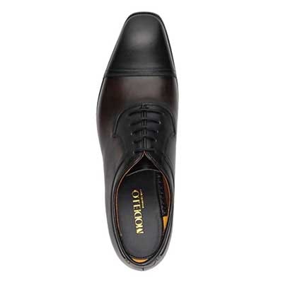 世界初のカバロス加工シリーズモデロ MODELLO 内羽根ストレートチップビジネスシューズ　DM8201 BLACK/GRAY 25.0