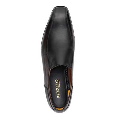 世界初のカバロス加工シリーズ モデロ MODELLO スワールモカ スリッポンビジネスシューズ　DM8203 BLACK/GRAY 25.0