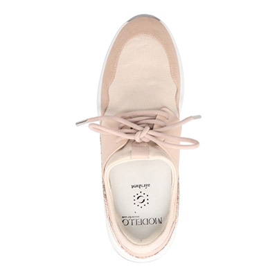 モデロ MODELLO 今まで感じたことのない履き心地♪ 『airshoot』シリーズ  ストレッチレースアップスニーカー　DML10107 BEIGE/C 23.0