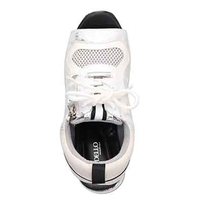 モデロ MODELLO 「リカバリーインソール」搭載で指圧効果により血行を115％促進。Recoveryヒールスニーカーサンダル　DML1940R SILVER 23.0