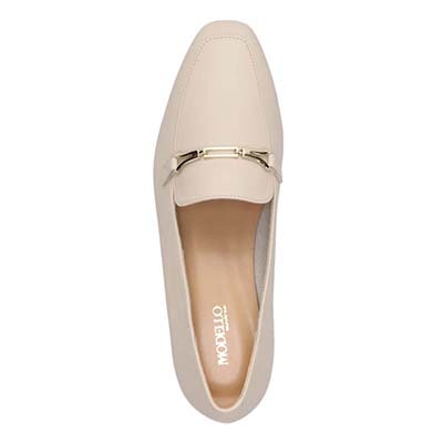 【撥水仕様】モデロ MODELLO スクエアトゥ ビット付きモカパンプス　DML3500 ETHANE/C 23.0