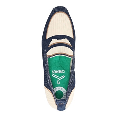 世界初のカバロス加工  モデロ MODELLO ふんわりインソール 超軽量でトラベルバッグにすっぽり入る ニットローファーシューズ  DML5042 BEIGE-M 23.0