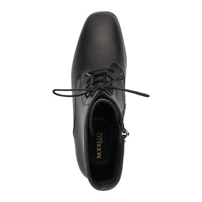 【撥水仕様】モデロMODELLO5.5cmヒールレースアップショートブーツDML5503X BLACK 23.0