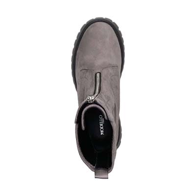 【撥水仕様】モデロ MODELLO COVEROSS Bee 3.5cmヒール タンクソールショートブーツ  DML5504 GRAY-SILKY 23.0