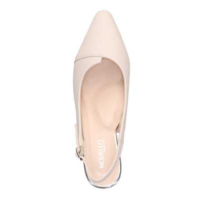 モデロ MODELLO 「リカバリーインソール」搭載で指圧効果により血行を115％促進。Recoveryポインテッドバックベルト　DML5506R IVORY 23.0