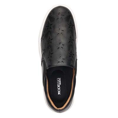 【撥水仕様】モデロ MODELLO スリッポンスニーカー　DML6050 BLACK 23.0