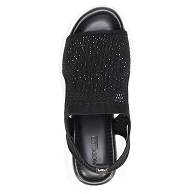 モデロ MODELLO ラインストーンが華やかなニットサンダル　DML6055 BLACK 23.0