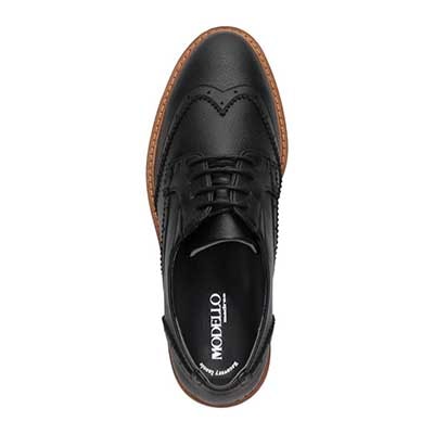 モデロ MODELLO 「リカバリーインソール」搭載で指圧効果により血行を115％促進。Recoveryスタンダードオックスフォードシューズ　DML6062R BLACK 23.0