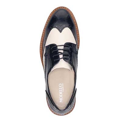 モデロ MODELLO 「リカバリーインソール」搭載で指圧効果により血行を115％促進。Recoveryスタンダードオックスフォードシューズ　DML6062R NAVY/C 23.0