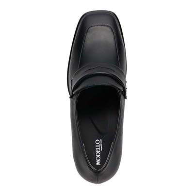 モデロ MODELLO 「リカバリーインソール」搭載で指圧効果により血行を115％促進。Recoveryチャンキーヒールローファー　DML6065R BLACK 23.0