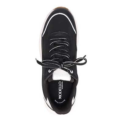 モデロ MODELLO 「リカバリーインソール」搭載で指圧効果により血行を115％促進。Recovery軽量ソールナイロンスニーカー　DML6067R BLACK 23.0